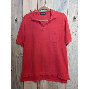 Men's Mervyn's Collection vintage hot pink preppy polo shirt size Large